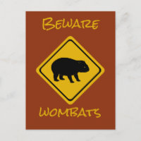 Aussie road sign wombat