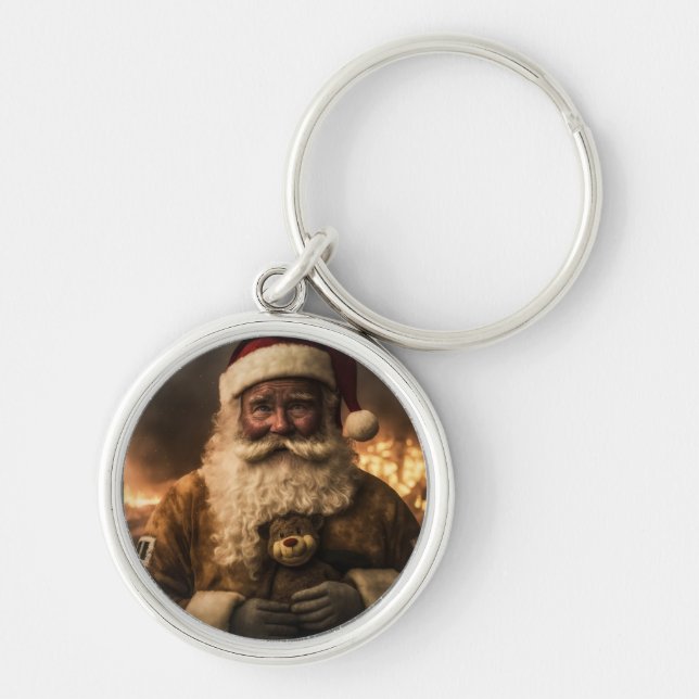 Aussie Santa Bear  Keychain (Front)