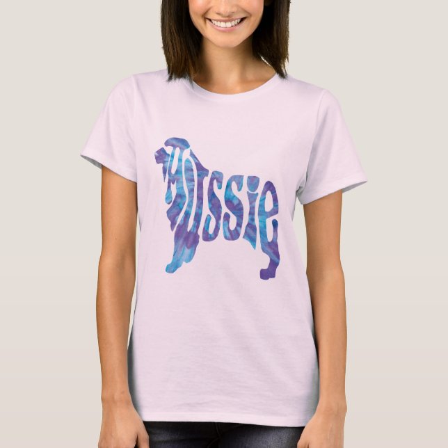 Aussie Tie Dye Woman's T Shirt (Front)
