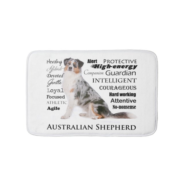 Aussie Traits Bath Mat (Front)