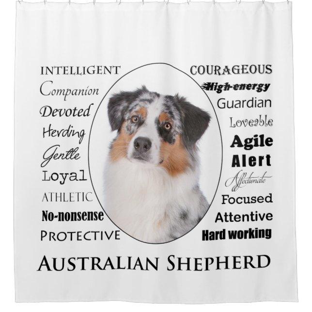 Aussie Traits Shower Curtain (Front)