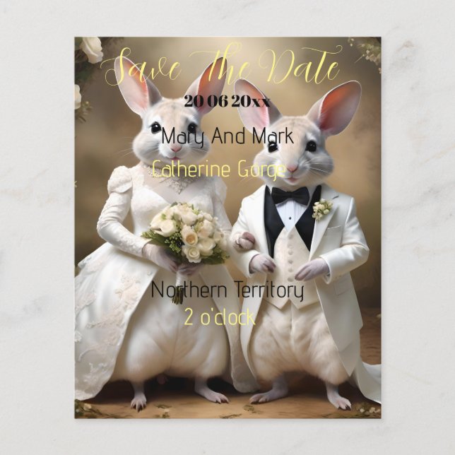 Aussie Weddings Australian Bilbies, Wedding Flyer (Front)