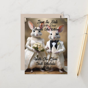 Aussie Weddings The Bilbies Get Married, Wedding Postcard