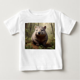 Aussie Wombat In The Aussie Bushland, Baby T-Shirt