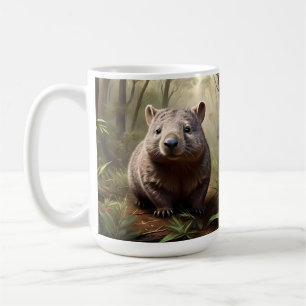 Aussie Wombat In The Aussie Bushland, Coffee Mug