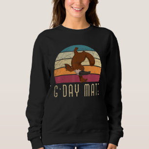 Aussie Zoo Animal Retro Platypus G Day Mate Austr Sweatshirt