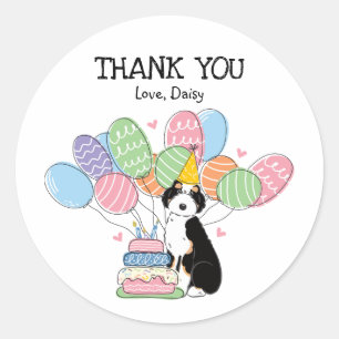 Aussiedoodle Dog Birthday Party Favour Tags Sticke