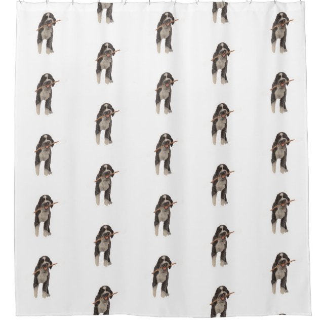 Aussiedoodle Shower Curtain (Front)