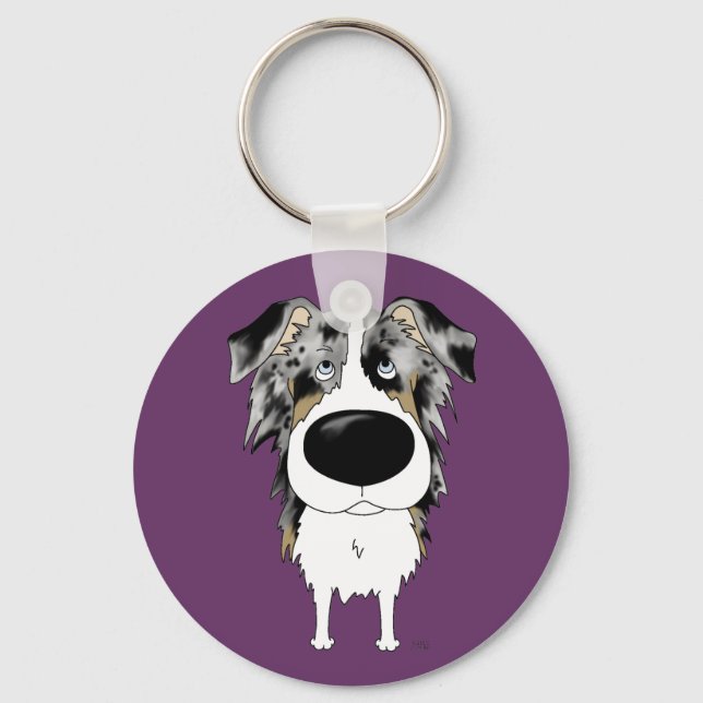 Aussies - Big Nose and Butt Keychain (Front)