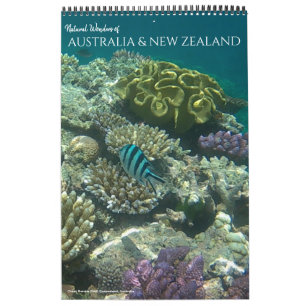aust/nz natural wonders 2025 (with locations) calendar