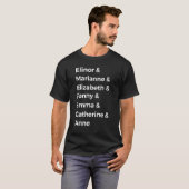 Austen Heroines Women Main Characters Literary Jan T-Shirt (Front Full)