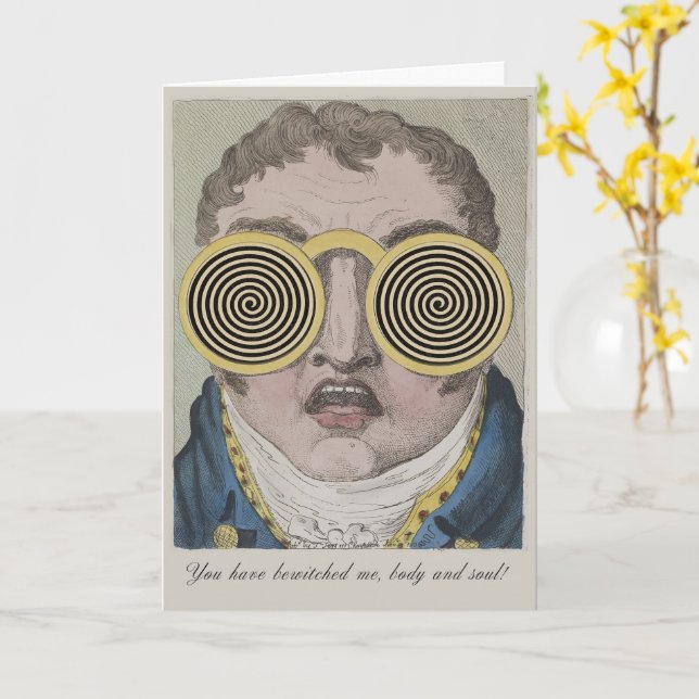 Austen Pride & Prejudice Funny Bewitched Darcy Card (Yellow Flower)