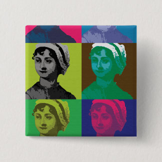 AustenPop -- Jane Austen style 2 Inch Square Button