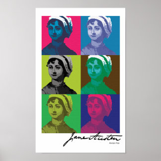 AustenPop -- Jane Austen style Poster