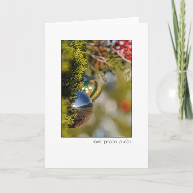 Austin 360 Loop Christmas Cedar Tree Holiday Card (Front)