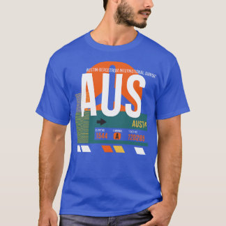 Austin AUS Airport Code Baggage Tag T-Shirt