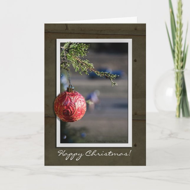 Austin Capital of Texas Highway Custom Holiday Card (Front)