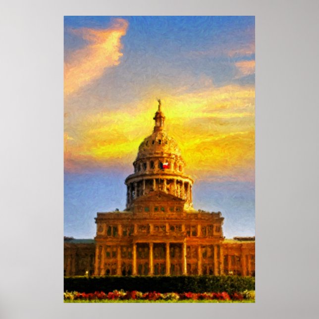 Austin Capitol Sunset Print (Front)