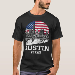 Austin City Texas American Flag T-Shirt