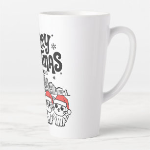 Austin City Texas Merry Christmas Cats USA Latte Mug