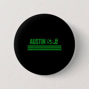 Austin Cowboy Boot Footll Club  2 Inch Round Button