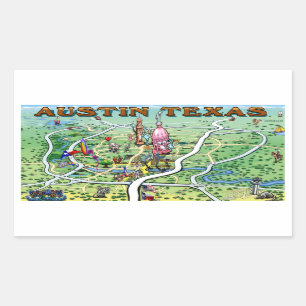 Austin Fun Map Sticker