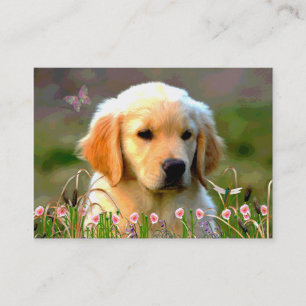 Austin Golden Labrador Puppy Business Card