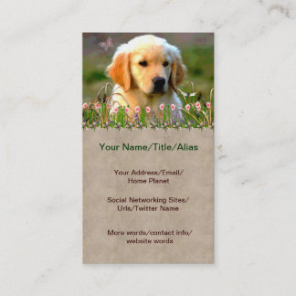 Austin Golden Labrador Puppy Business Card