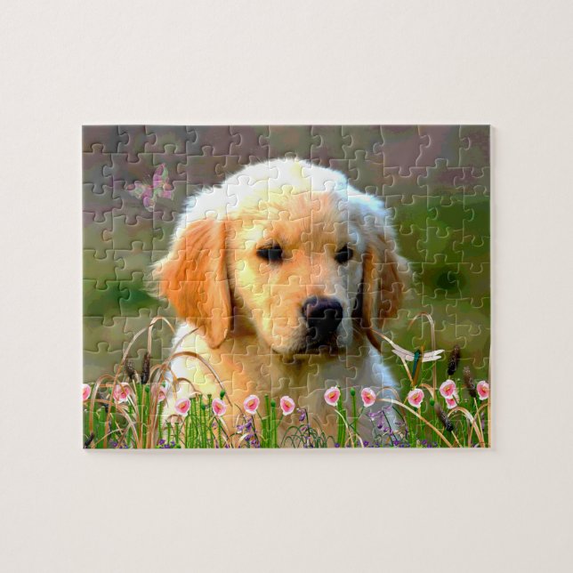 Austin Golden Labrador Puppy Jigsaw Puzzle (Horizontal)