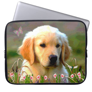 Austin Golden Labrador Puppy Laptop Sleeve