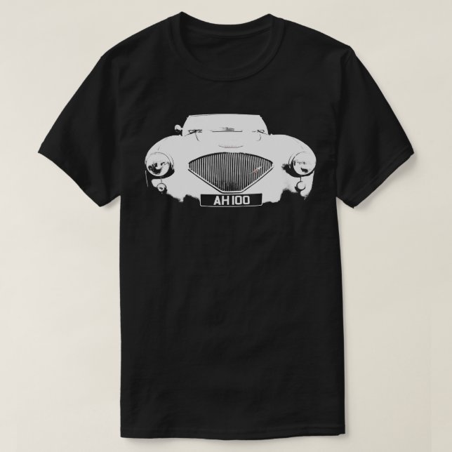 Austin Healey 100 1950s classic British sports whi T-Shirt (Design Front)