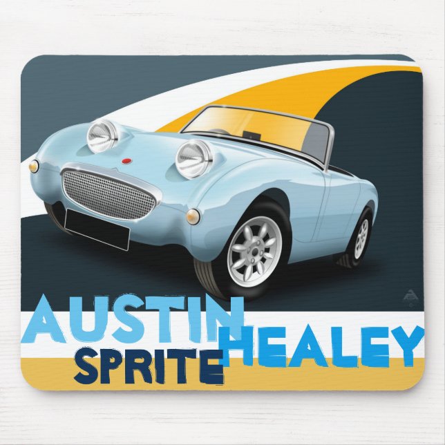 Austin Healey "Frog Eye" Sprite Mouse Mat (Front)