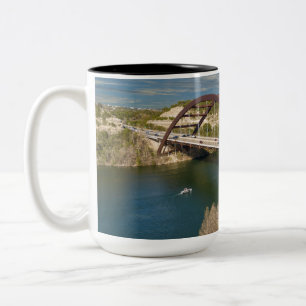 Austin Hwy 360 Pennybacker Bridge Two-Tone Coffee Mug