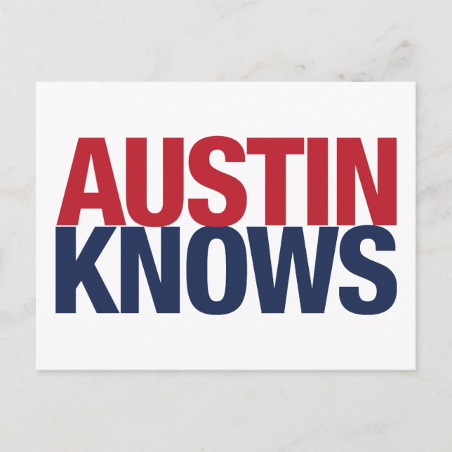 Austin Knows Postcard (Front)