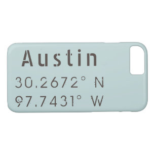 Austin Latitude Longitude Case-Mate iPhone Case