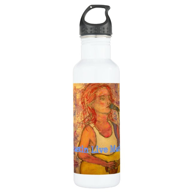 Austin Live Music 710 Ml Water Bottle (Front)