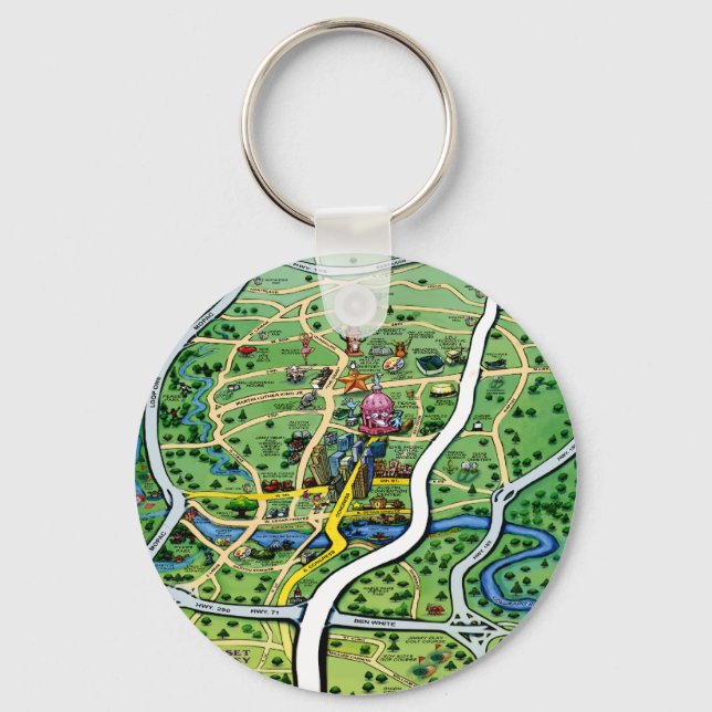 Austin Map Keychain (Front)