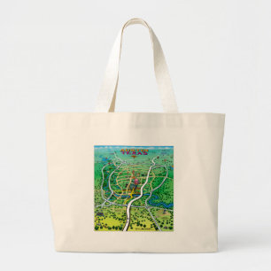 Austin Map Large Tote Bag