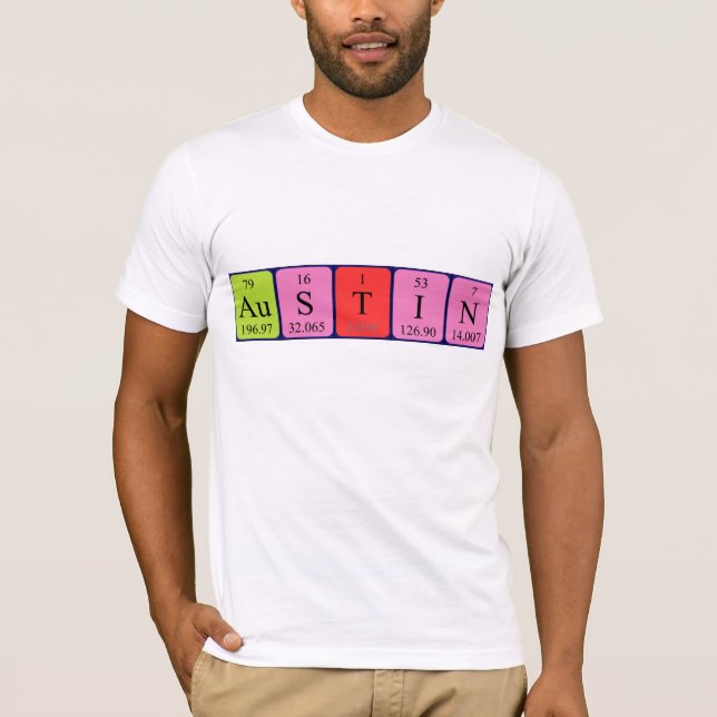 Austin periodic table name shirt (Front)