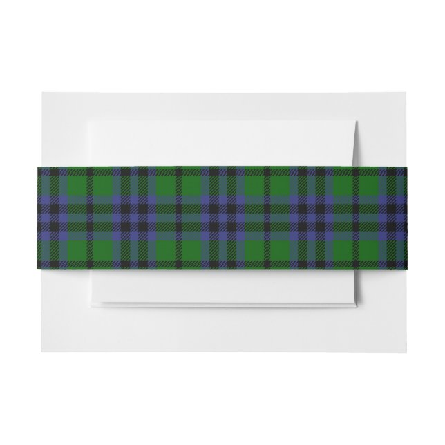 Austin Scottish Tartan Belly Band Invitation Belly Band (Front Example)