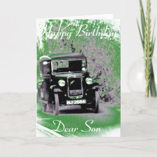 AUSTIN SEVEN VINTAGE CAR GREETING CARD