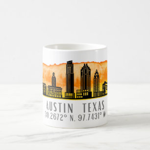 Austin Skyline Latitude  Coffee Mug