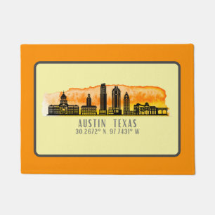 Austin Skyline Latitude  Doormat