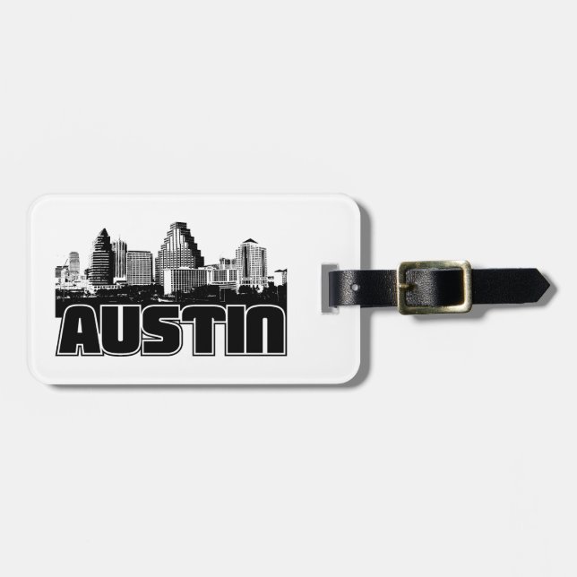 Austin Skyline Luggage Tag (Front Horizontal)