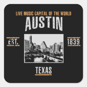 Austin Square Sticker