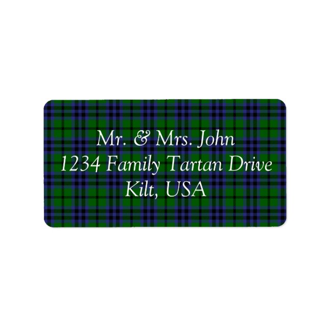 Austin Tartan Label (Front)