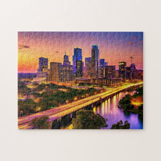 Austin Texas Art 2 Photo Puzzle Skyline Art Austin