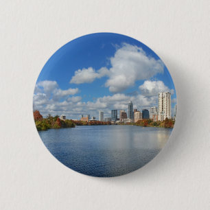Austin Texas Boardwalk - Ladybird Lake - Skyline 2 Inch Round Button