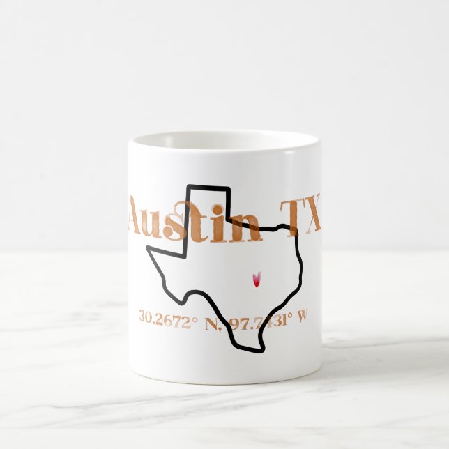 Austin Texas Brûlé Orange Mug (Centre)