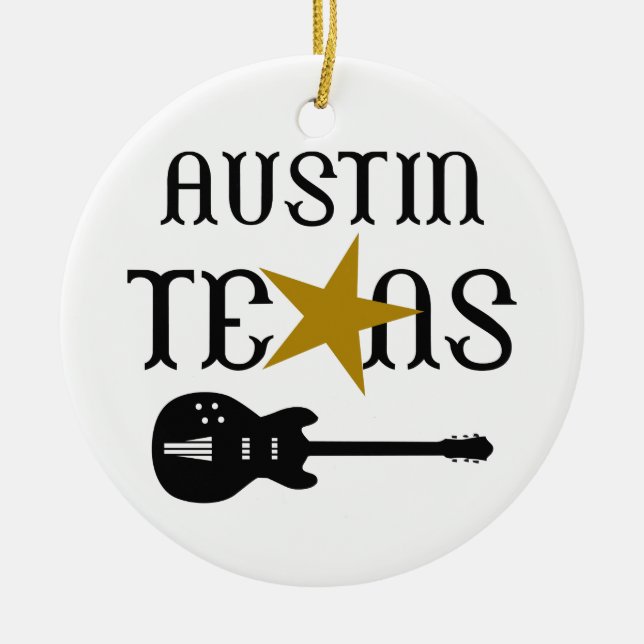 Austin Texas Ceramic Ornament (Front)